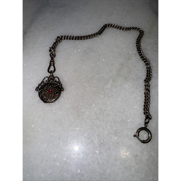 Victorian Style Sterling Silver Round Fob Locket ONA000 - Picture 3 of 10